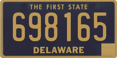 DE license plate 698165