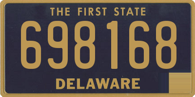 DE license plate 698168