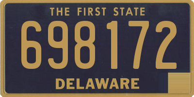 DE license plate 698172