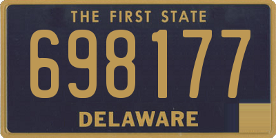 DE license plate 698177
