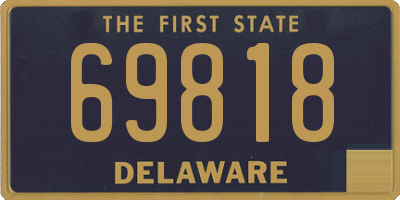 DE license plate 69818