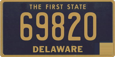 DE license plate 69820
