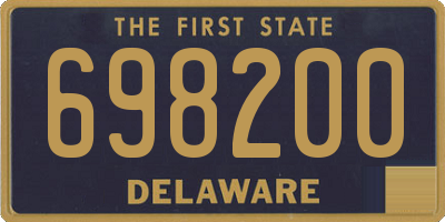 DE license plate 698200