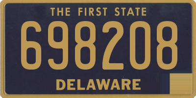 DE license plate 698208