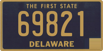 DE license plate 69821