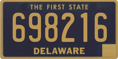 DE license plate 698216