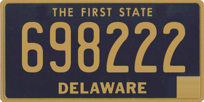 DE license plate 698222
