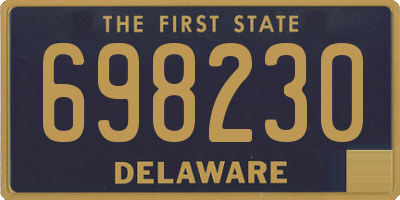 DE license plate 698230