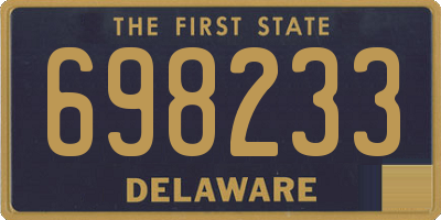 DE license plate 698233