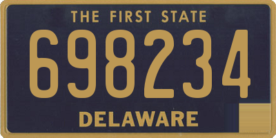 DE license plate 698234