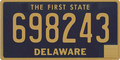 DE license plate 698243