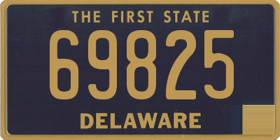 DE license plate 69825