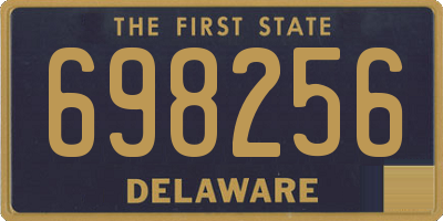 DE license plate 698256