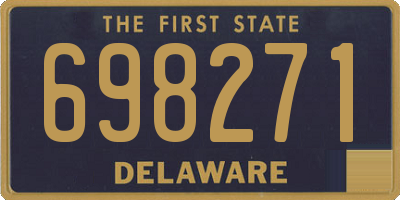 DE license plate 698271