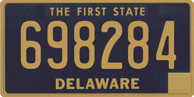 DE license plate 698284