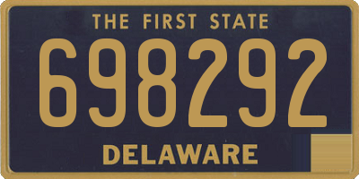 DE license plate 698292