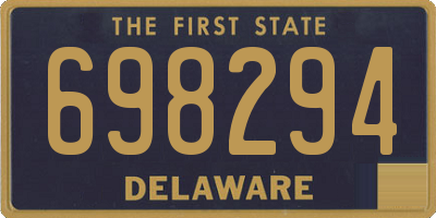 DE license plate 698294