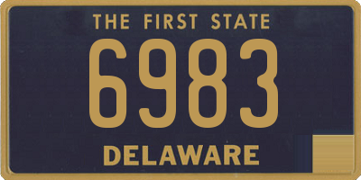 DE license plate 6983