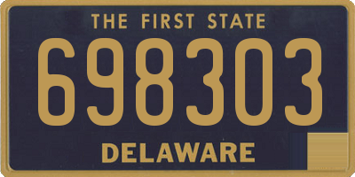DE license plate 698303
