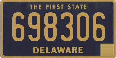 DE license plate 698306