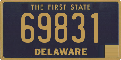 DE license plate 69831