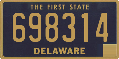 DE license plate 698314