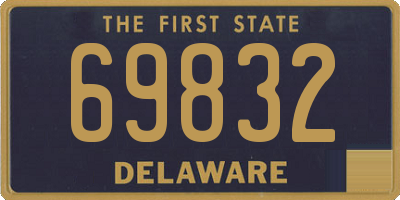 DE license plate 69832