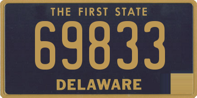 DE license plate 69833