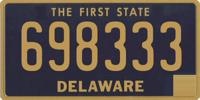 DE license plate 698333