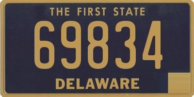 DE license plate 69834