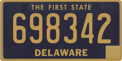 DE license plate 698342