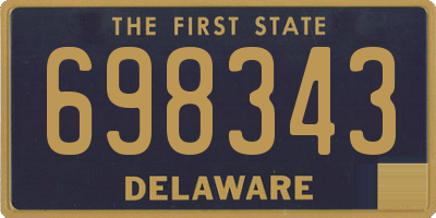 DE license plate 698343