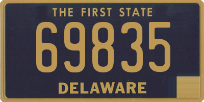 DE license plate 69835