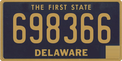 DE license plate 698366