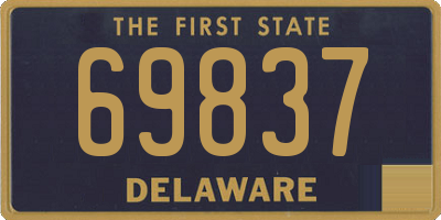 DE license plate 69837