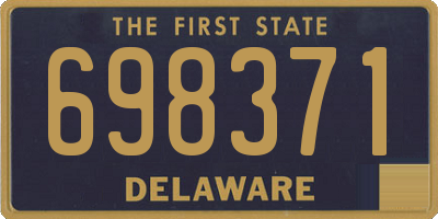 DE license plate 698371