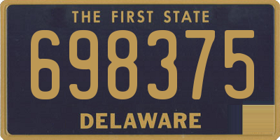 DE license plate 698375