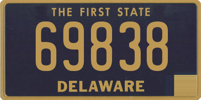 DE license plate 69838