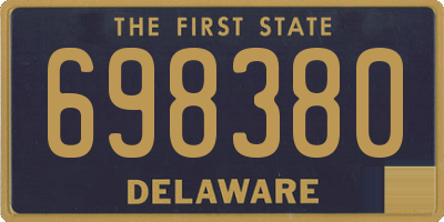DE license plate 698380