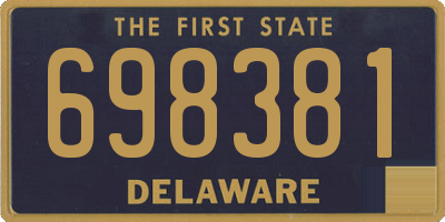 DE license plate 698381