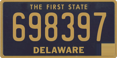DE license plate 698397
