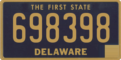 DE license plate 698398