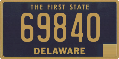 DE license plate 69840