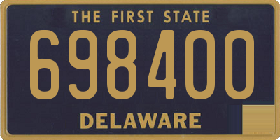 DE license plate 698400