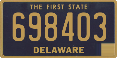 DE license plate 698403