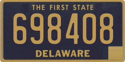 DE license plate 698408