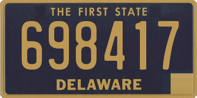 DE license plate 698417