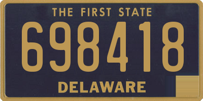 DE license plate 698418