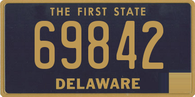 DE license plate 69842