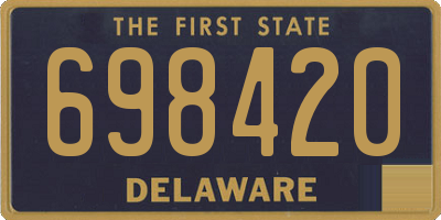 DE license plate 698420